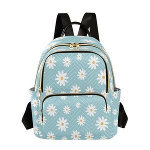 Fashion Backpack Mini Backpack Purse Casual Daily Backpack Cute White Daisy🕷
